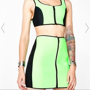 Neoprene Green Skirt